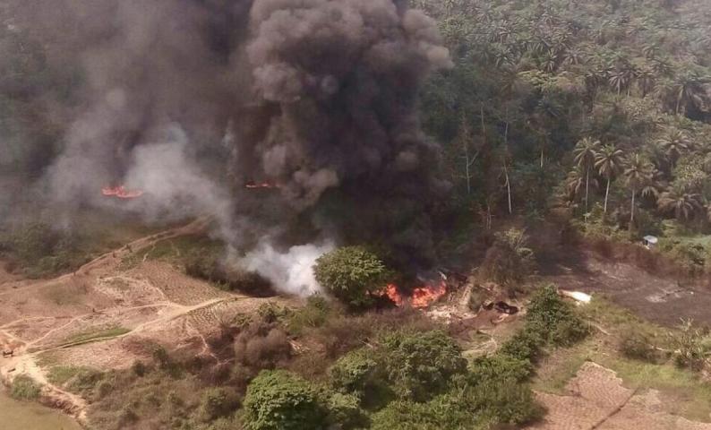 Airforce Destroys Terrorists Structures in Bakassi